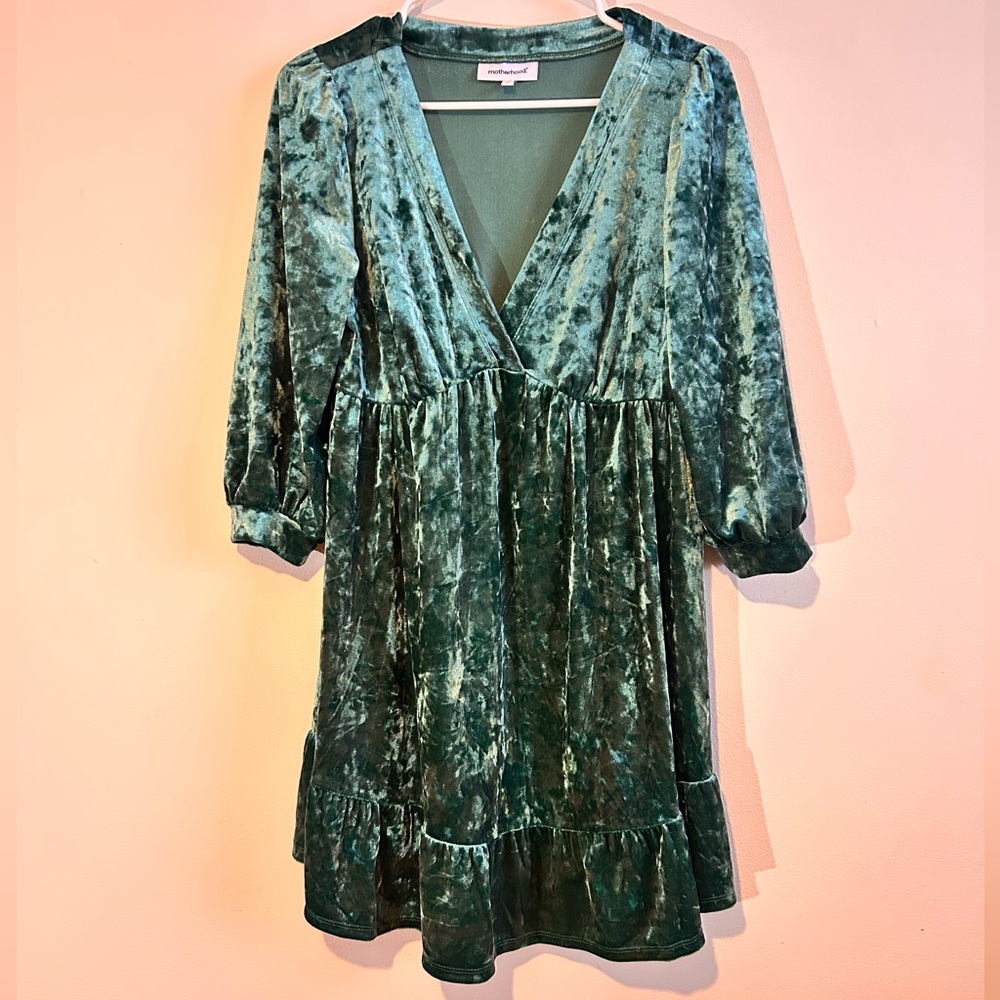 Maternity Motherhood Ruffle Hem Babydoll Dress